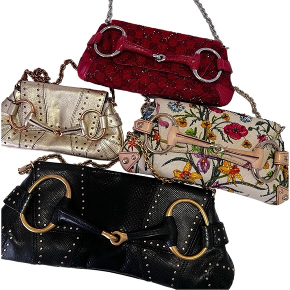 Gucci Black Python Horsebit Chain bag, large size - Picture 9 of 9